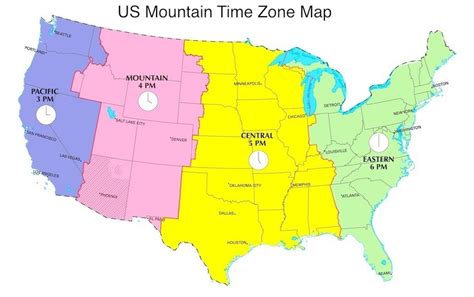 mountain time zone map.